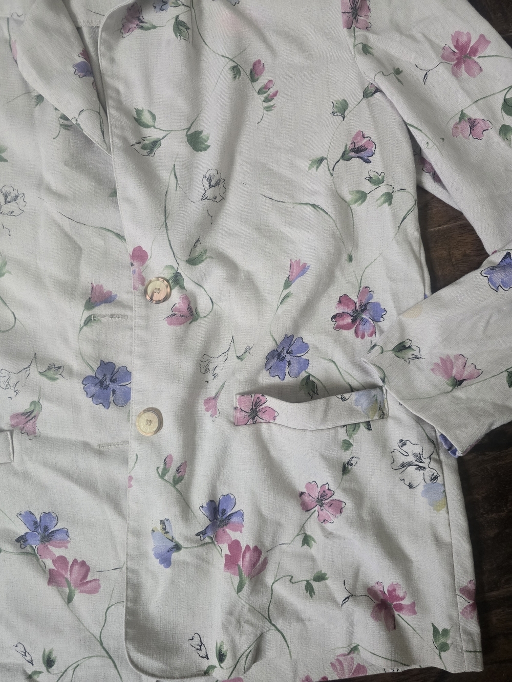 Alfred Dunner | Vintage Floral Power Blazer Size 8 - Picture 2 of 4